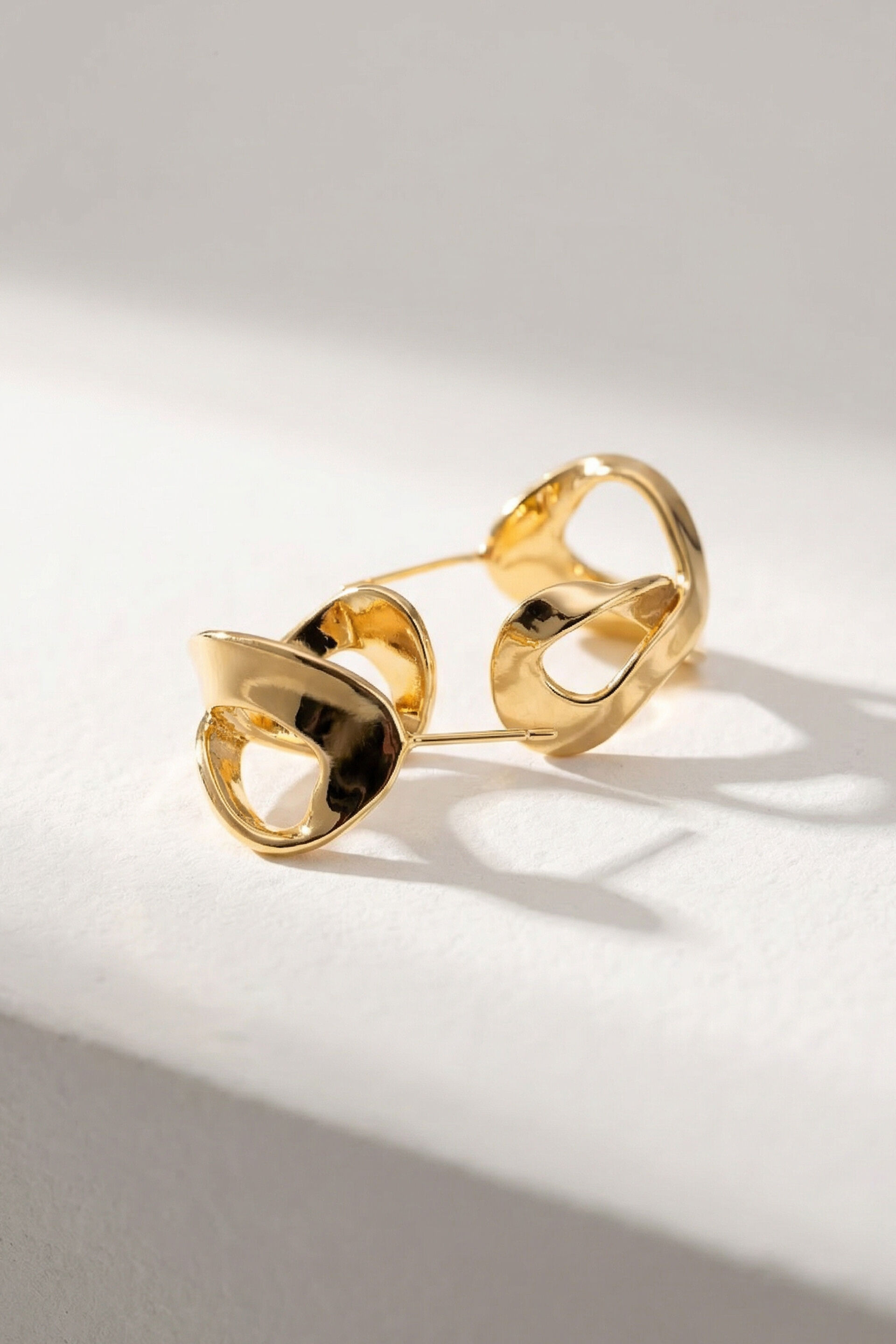 Jenette Gold Hoop Earrings, , image 2